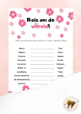 Vrijgezellen – Reis om de wereld – Flowers