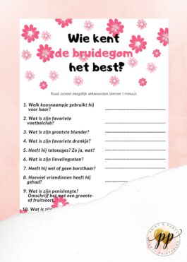 Vrijgezellen – Wie kent de bruidegom het best? – Flowers