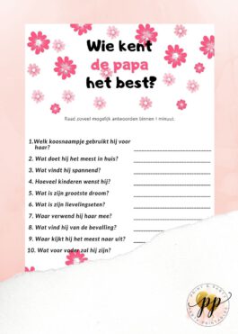 Baby – Wie kent de papa het best? – Flowers