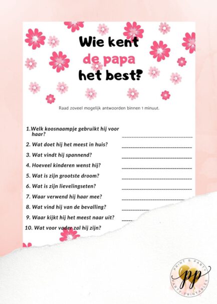 Baby - Wie kent de papa het best? - Flowers