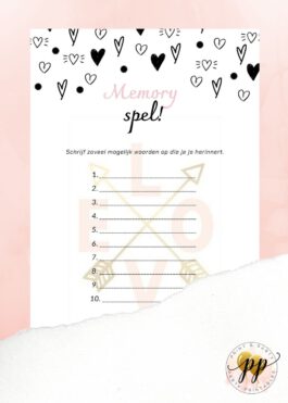 Baby – Memory spel – I love you