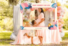 Baby – Photobooth Leaves rose L
