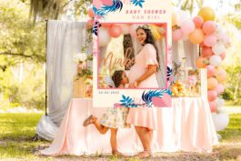 Baby – Photobooth Leaves rose S