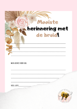 Vrijgezellen – Mooiste herinnering met de bruid – Boho