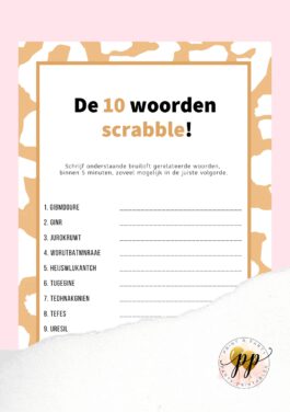 Vrijgezellen – De 10 woorden Scrabble – Tiger