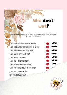 Vrijgezellen – Wie doet wat? – Boho