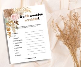 Vrijgezellen – De 10 woorden Scrabble – Boho