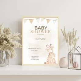 Baby – Uitnodiging – Giraffe
